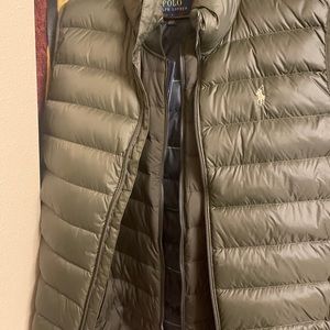 Polo Ralph Lauren Puffer Down Vest Packable Outerwear Olive Green L